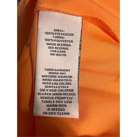 Nanette Lepore 8 Sleeveless Belted Shirt Dress Orange Patchwork Floral Chiffon - Picture 15 of 15